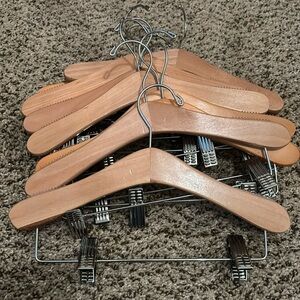 Kids Wooden Clothes Hangers Set - 12” (10 pack)